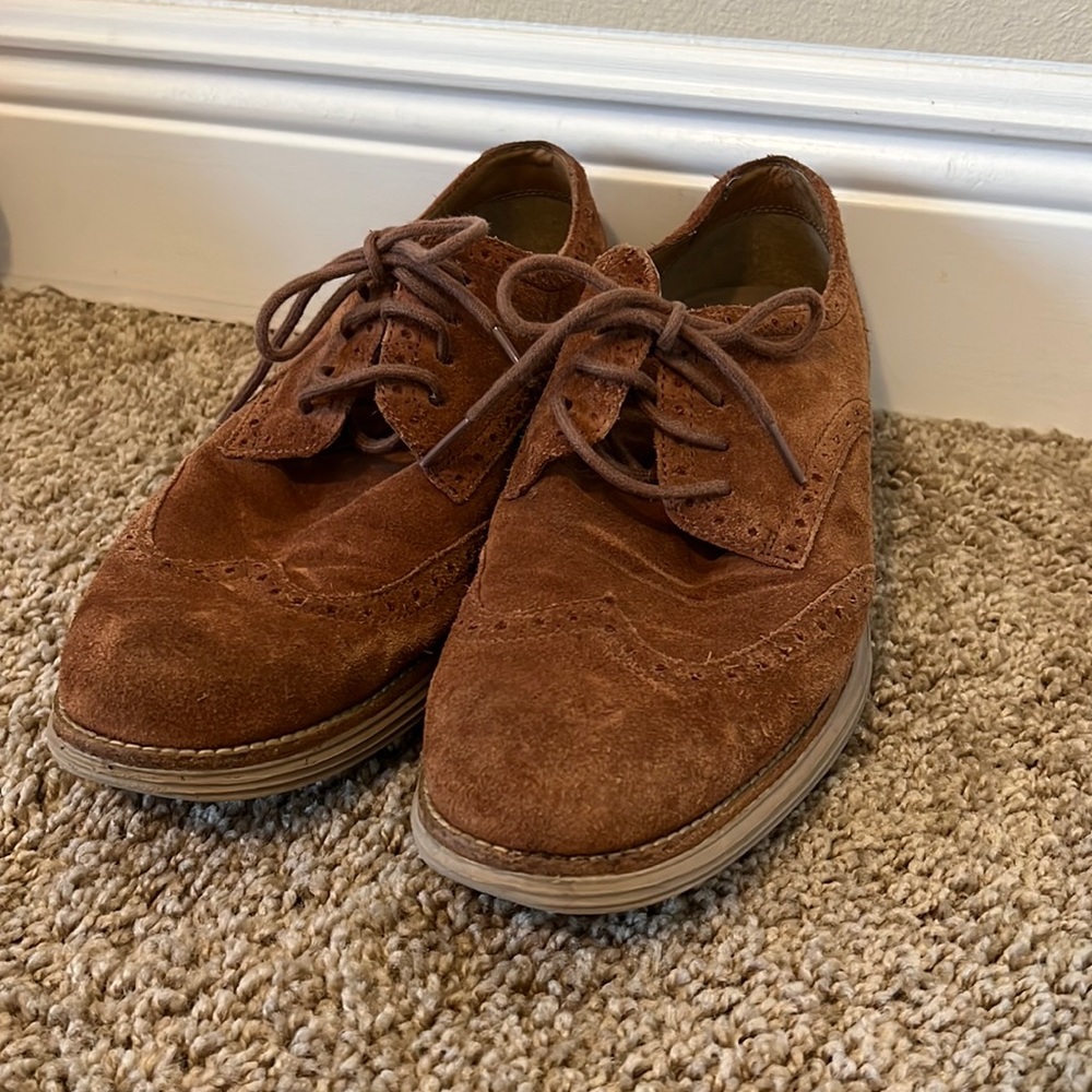 Cole Haan LunarGrand Suede Wingtip Oxford